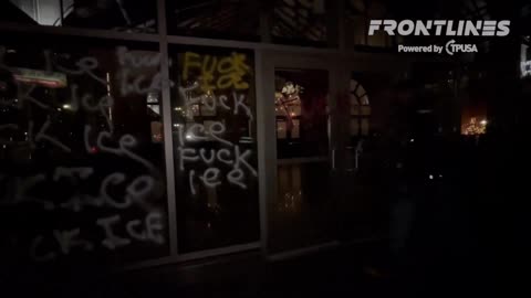 Anti-ICE crowd is now vandalizing The Depot Minneapolis after trying to enter the venue.