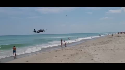 World War II torpedo bomber Grumman TBM Avenger made an emergency landing
