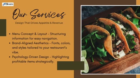 Restaurant menu design