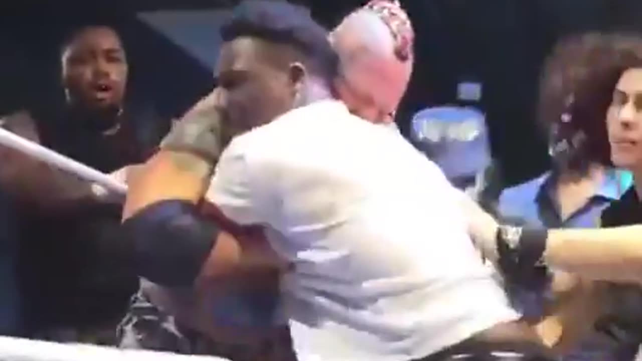 Attempted Murder Ape Raja Jackson Pummels Unconscious White Man in Wrestling Ring