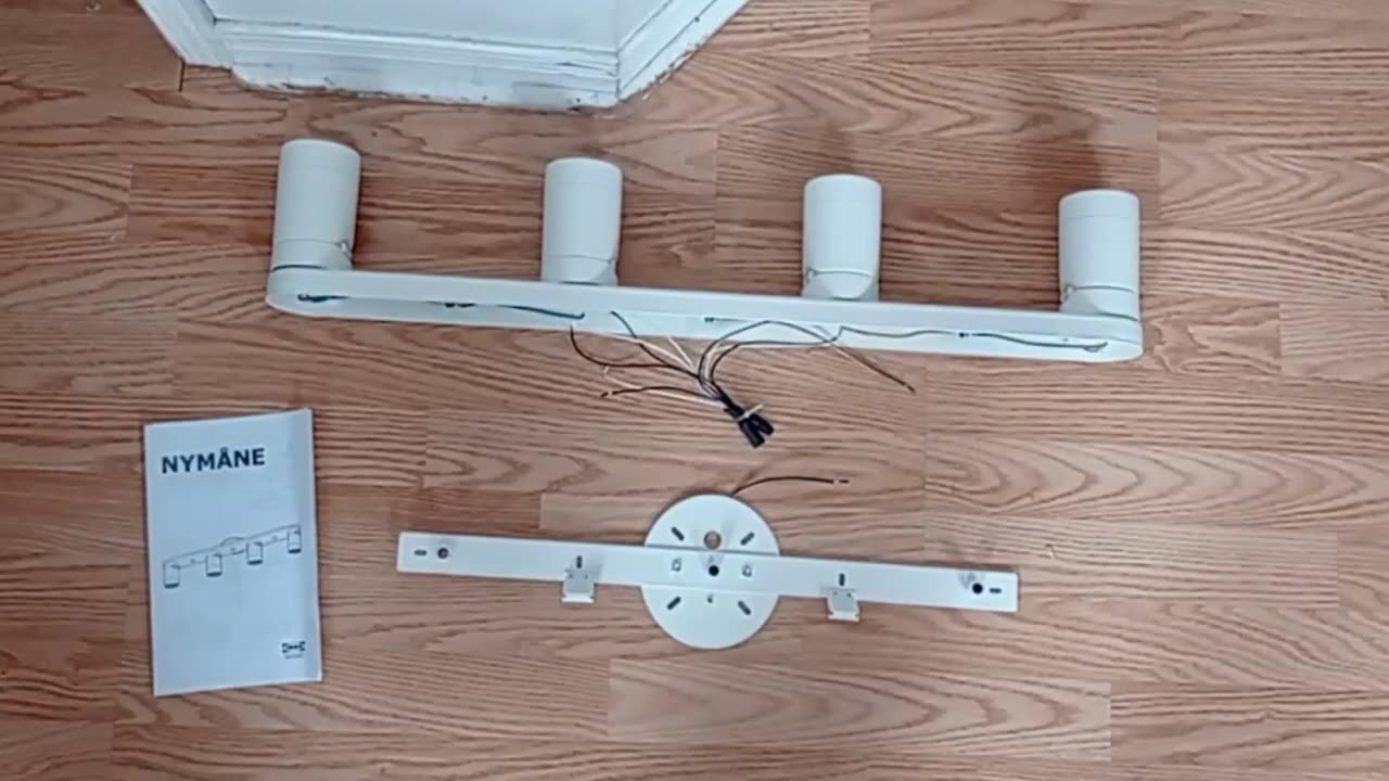 IKEA NYMÅNE Ceiling light with 4 spotlights, white