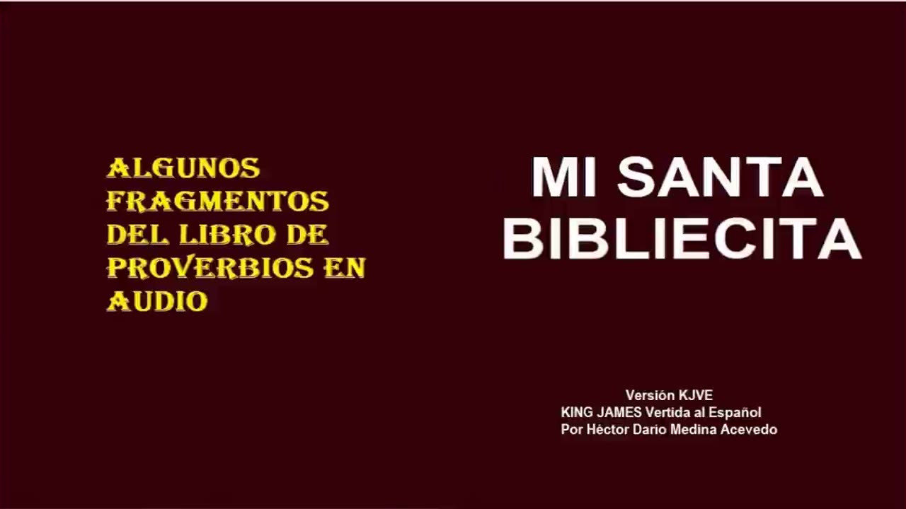 MI SANTA BIBLIECITA 20 Proverbios