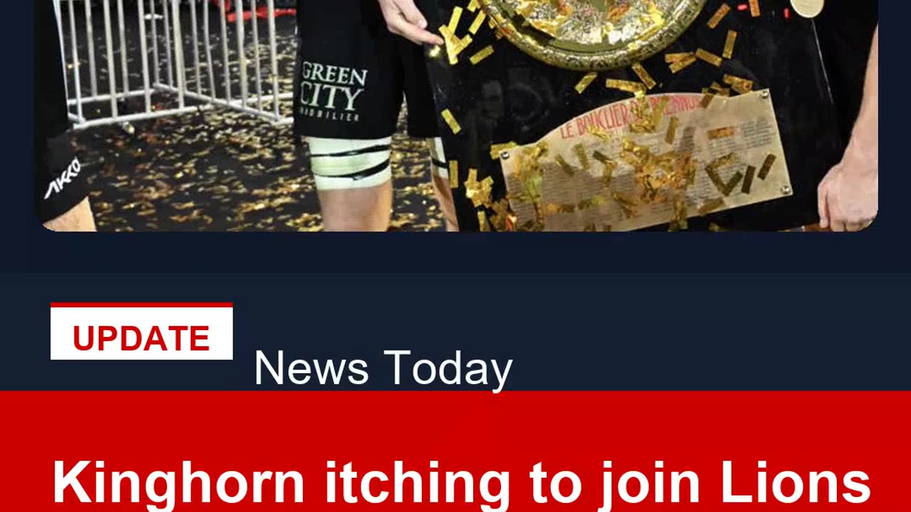 Kinghorn itching to join Lions squad after 'sweet' Top 14 triumph