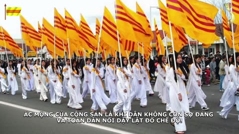 Tiếng nói tự do và cờ vàng 3 sọc đỏ là sức mạnh! Tinh thần tự do là đều cộng sản muốn diệt trừ!
