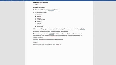 Student Work(Project) | COP 4634 Simulation Coding - Data Structures & Algorithms | UCF Orlando