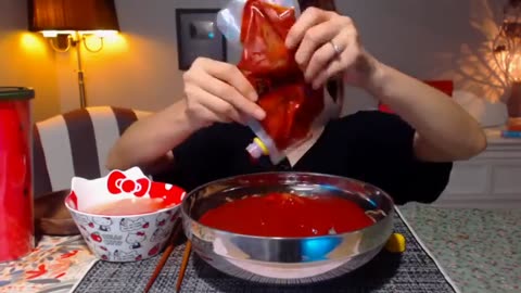 spicy noodle mukbang challenge