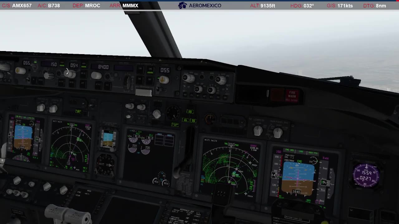 Landing in Mexico City (MMMX)