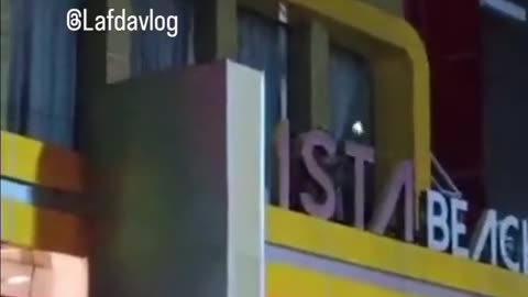 Public freaks out at Indian man trying to flee hotel room after getting caught.