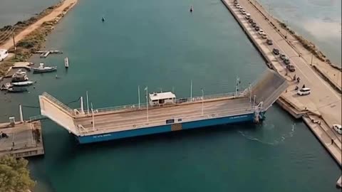 Engineering Meets Nature | Stunning Drawbridge in Action 🌊🚤