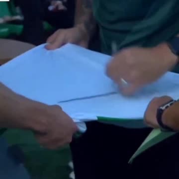 In Champions League qualifying round, player’s number was written by hand – here’s why they did it