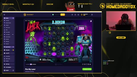 Fire My Laser: $0.4 to $220+ (HUGE WIN!) | Roobet Gambling Casino