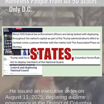 Fact Check: Trump Did NOT Announce Clearance Of Homeless People From All 50 States - Only D.C.