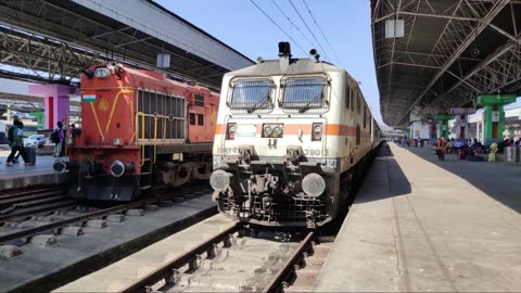 Train travel in India by Indian railways steel express