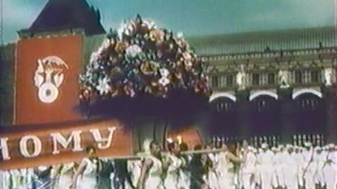 Blooming Youth - the All-Union Sports parade on the Red Square on July 24, 1938