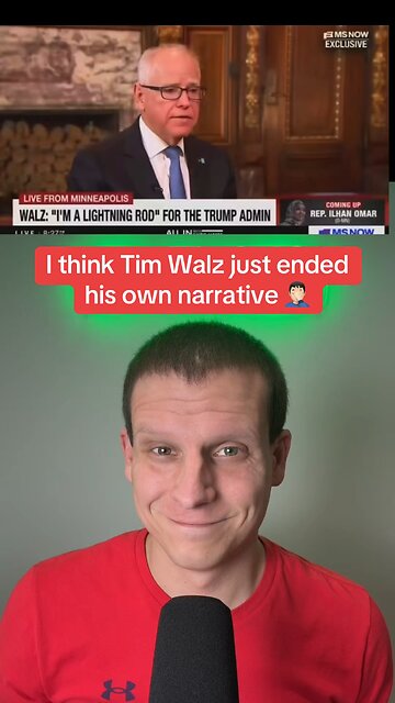 Tim Walz just ended his own narrative. He projected himself onto the Trump Administration