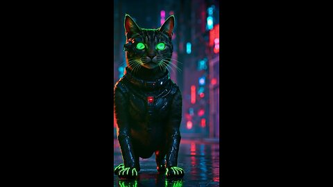 AI generated Cyber Cat 😎