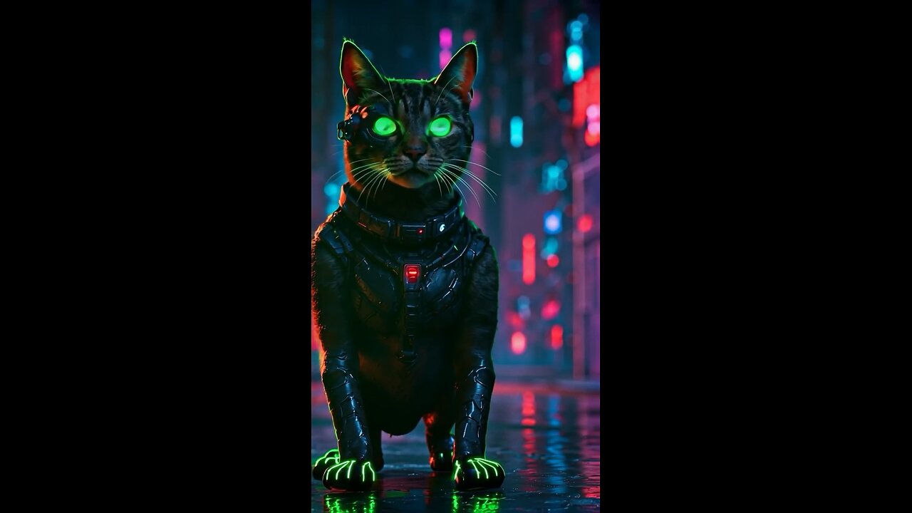 AI generated Cyber Cat 😎