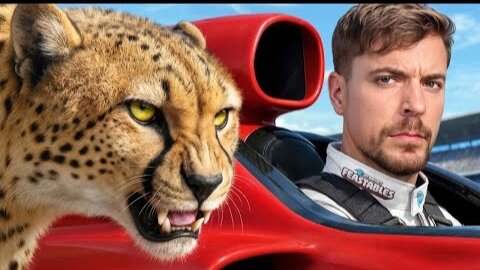 World's Fastest Car Vs Cheetah!