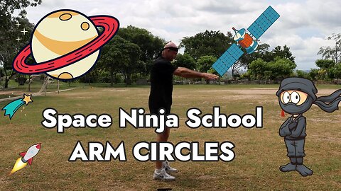 🌀 Arm Circles FUN Warm-Up for Kids! | Space Ninja School 💪👧🧒