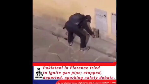 Pakistani in Florence tried to ignite gas pipe; stopped and deported. #Immigration #japd