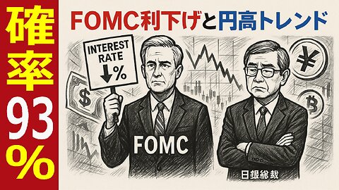 🤣FX：FOMC利下げ、米ドル・日本株・仮想通貨への波及！日銀発言と円高トレンドの可能性 #FRB #利下げ #円高
