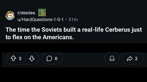 The time the Soviets built a real-life Cerberus just to flex on the Americans.