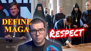 Tucker defines MAGA for TPUSA. JD Vance visits Church of the Holy Sepulchre. TC 10/23/25