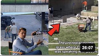 That's a WRAP! They've already covered up the stage of Charlie Kirk's fake death with concrete!