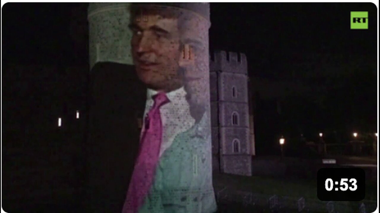 Four arrested after Windsor Castle LIT UP with images of Trump and Epstein