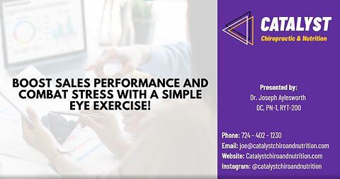Boost Sales Performance and Combat Stress with a Simple Eye Exercise!