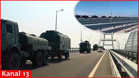Crimean Bridge where Russia transports equipment, military cargo was damaged; it's rendered useless