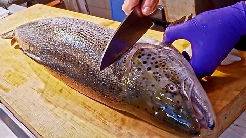 Amazing ! Salmon Cutting Skills | Do You Like The Salmon Cute Like This ?