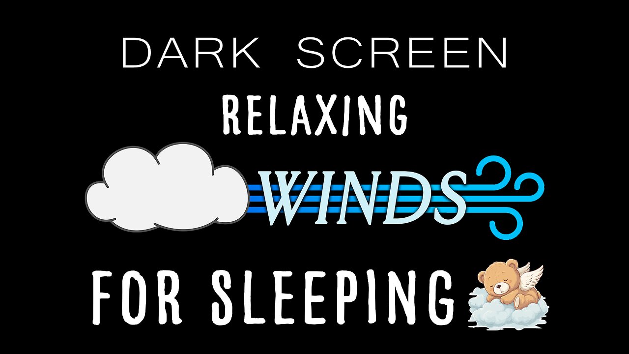 Wind Sounds for Sleeping, Relaxing and Studying Background 3 Hours Black Screen