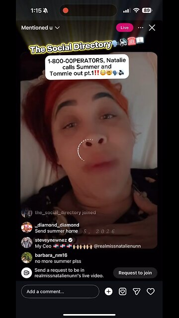 🗣️🔊☎️DIALING INNNN…‼️‼️1-800-00PERAT0RS, Natalie calls Summer and Tommie out pt.1‼️1•5•2026😳🤯🗣️🔊