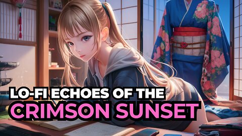 Lo-Fi Dreams Beneath the Crimson Sky | Relaxing Beats for Reflection and Calm