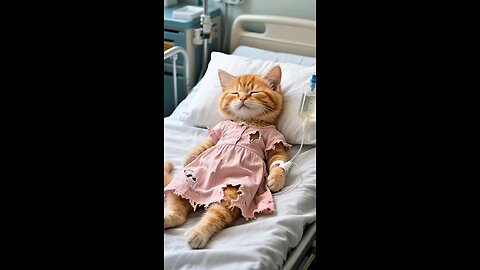 kitten in intensive care and dog helped to cure and become a successful kitten in life😿😺