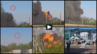 Derhachi: Russian Geran-2 UAV-s burns Ukrainian military logistics center