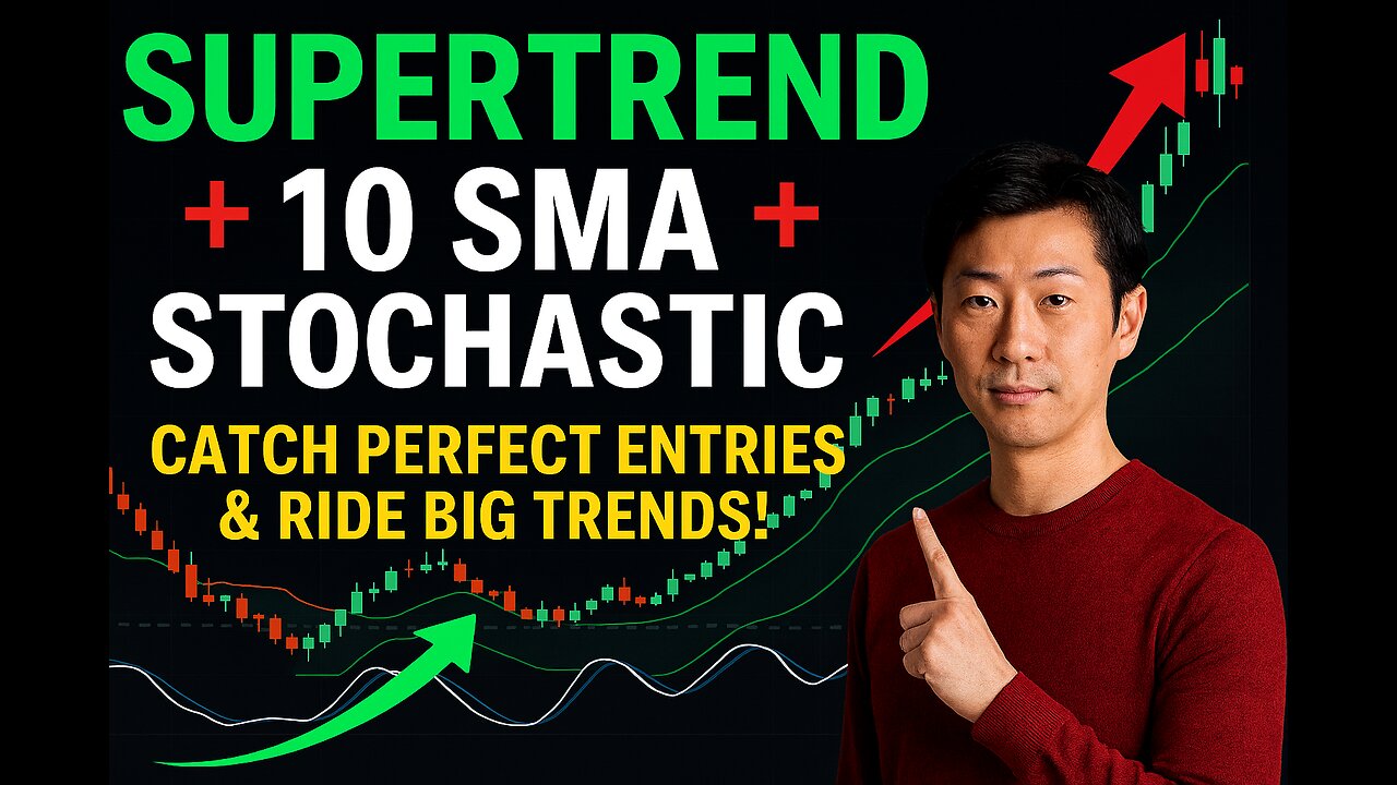 Supertrend + 10 SMA + Stochastic Trading Strategy | Catch Perfect Entries & Ride Big Trends!