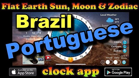 [4 de outubro de 2019] Aplicativo Relógio do Sol, Lua e Zodíaco da Terra Plana - Português do Brasil