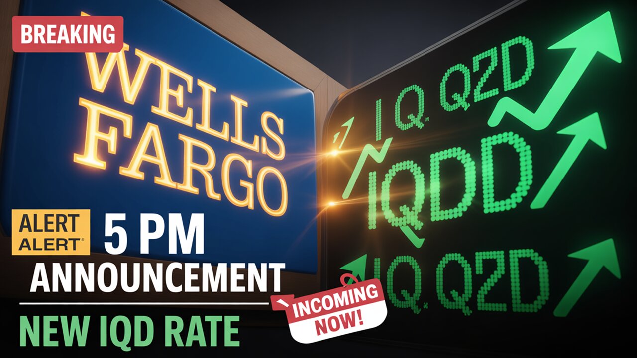 Wells Fargo Sets 5 PM Announcement – New IQD Rate Incoming! 💥 Iraqi Dinar News