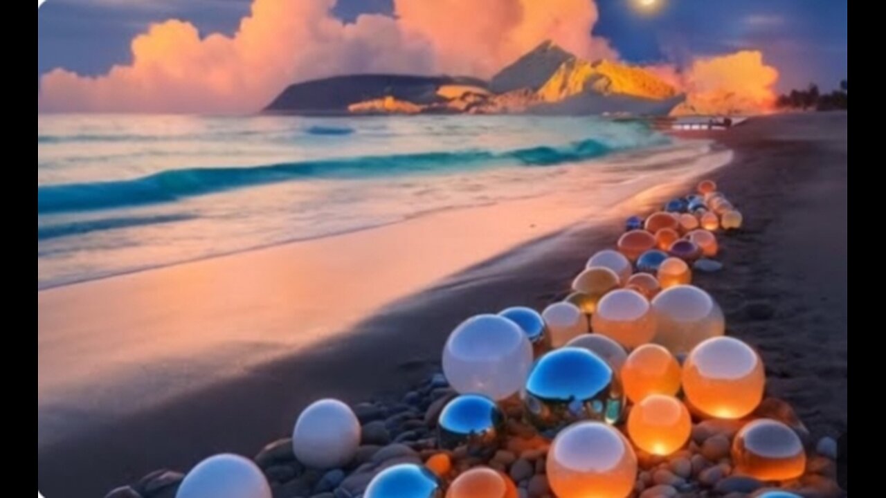 Magical Beach ⛱️. Some Huge Crystal Balls , Polished Smooth By The Waves