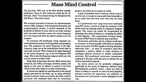 Juxtaposition1: BioTechnoenslavement (Cognitive Electronic Warfare)