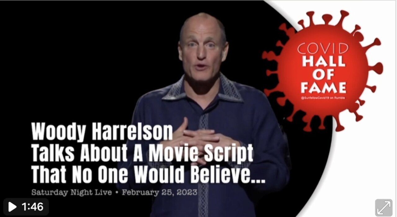 COVID HALL OF FAME: Woody Harrelson Talks About A Movie Script That No One Would Believe...