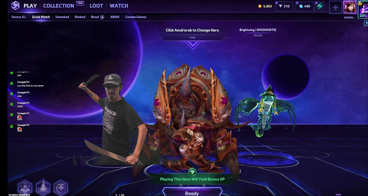 Playing some HOTS!