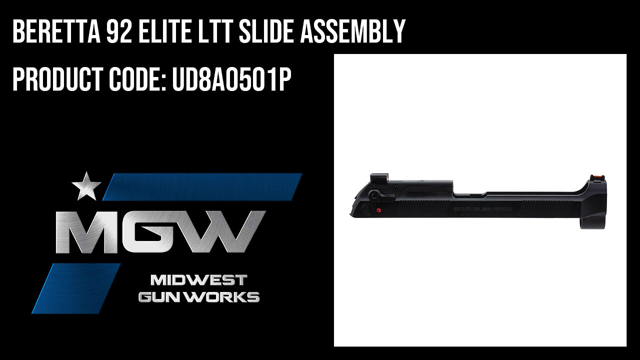 Beretta 92 Elite LTT Slide Assembly - UD8A0501P