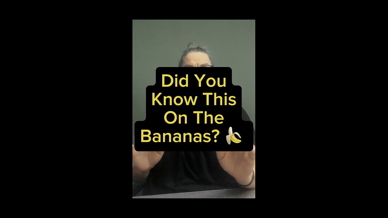Did You Know About This On Bananas? 🍌