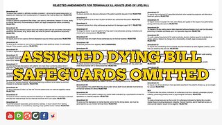 Rejected safeguards for assisted dying bill