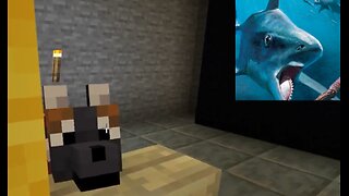 Watching tv with my dog in Minecraft