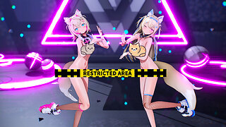 【MMD ホロライブ 4K/60fps】《Fuwawa Abyssgard (フワワ・アビスガード) Mococo Abyssgard (モココ・アビスガード) 》~《HIMEHINA『バブリン』》