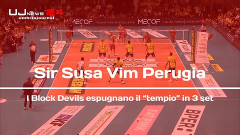 Sir Susa Vim Perugia I Block Devils espugnano il “tempio” in 3 set